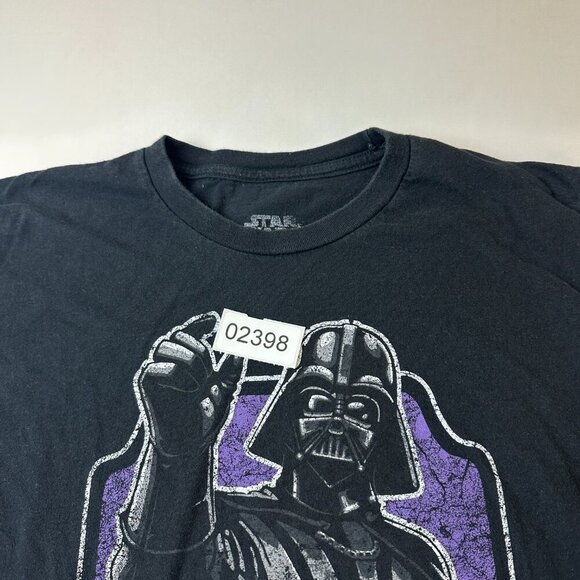 Star Wars Shirt Mens Large Black Darth Vader Free Throat Hugs Tee Graphic Funny - Picture 2 of 9